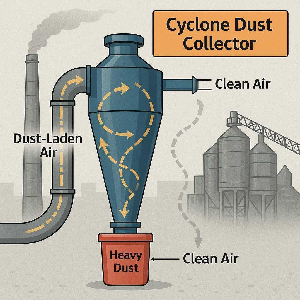 साइकलोन डस्ट कलेक्टर क्या है? इंडस्ट्रियल डस्ट कंट्रोल का सबसे किफायती और प्रभावी समाधान
